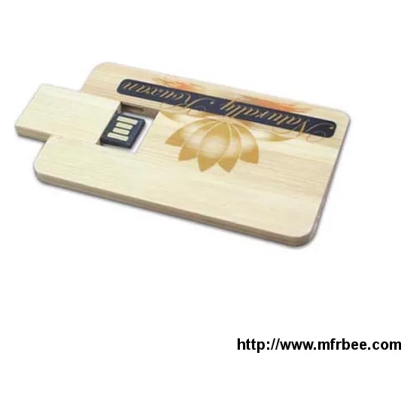 Wooden customized Logo USB Card AGE-MP002