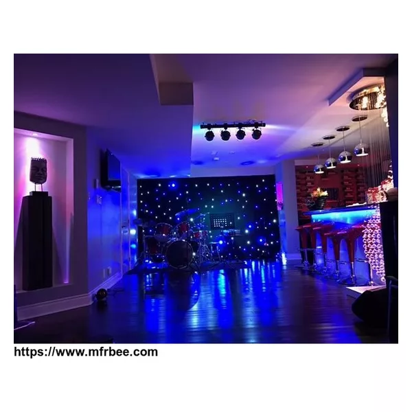 High Quality Fireproof Wedding LED Star Curtain LED Backdrop