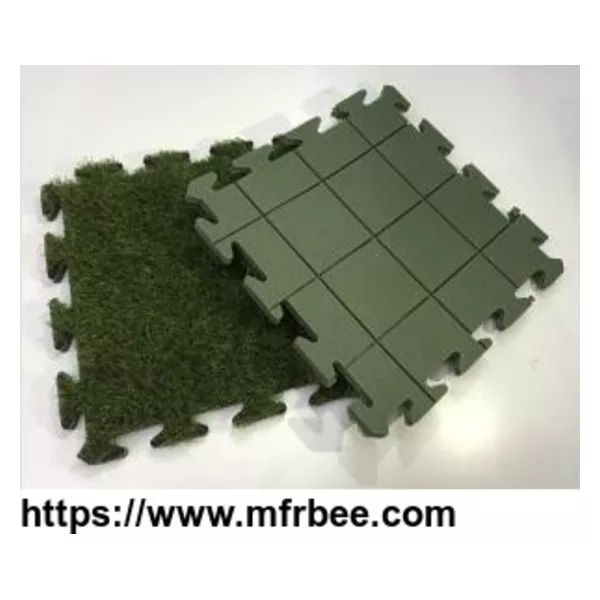 208816-XO Tile With PE Foam Interlocking Artificial Grass