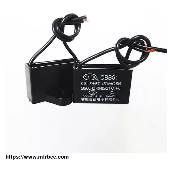 CBB61 Fan Capacitor with 2 Wires