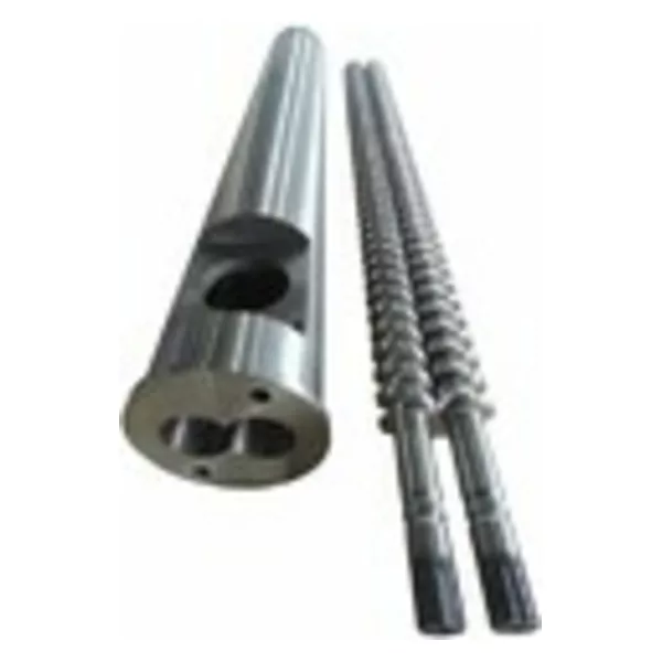 Flat twin screw barrel