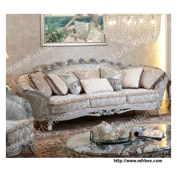 Classic Wooden Fabric Sofa Design, Living Room Sofa