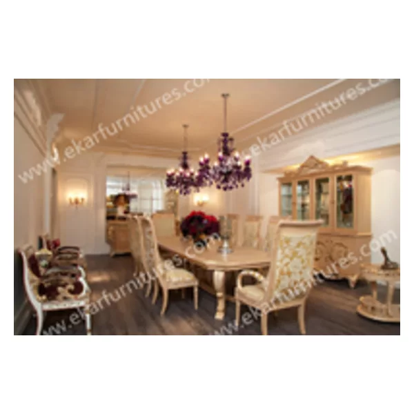antique wooden dining table