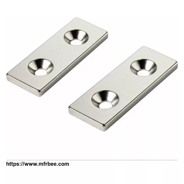 Strong force neodymium countersink magnet with countersunk hole