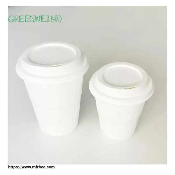 Biodegradable Bagasse Coffee Cups with Lids