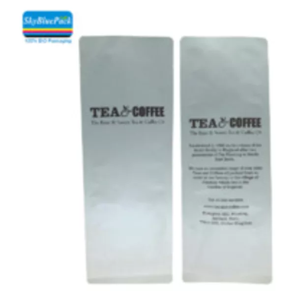 PLA coffee bag with tin bar