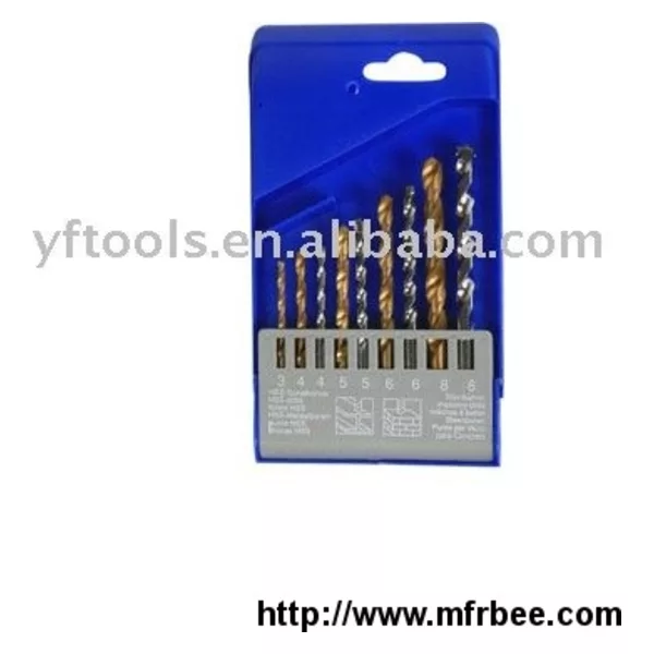 9 Pcs HSS Drill Bit Set