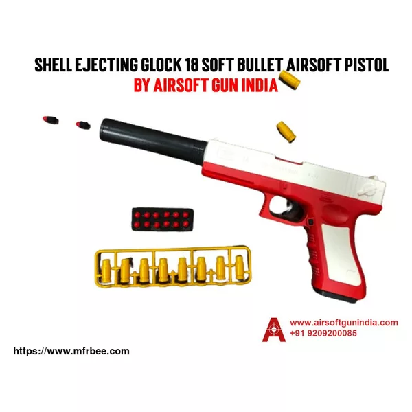 Shell Ejecting Glock 18 Soft Bullet Airsoft Pistol-Red Shade