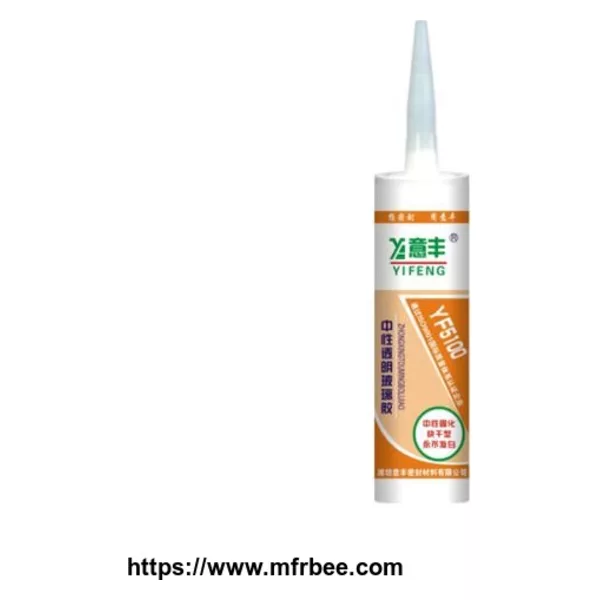 Neutral clear/transparent glass silicone sealant