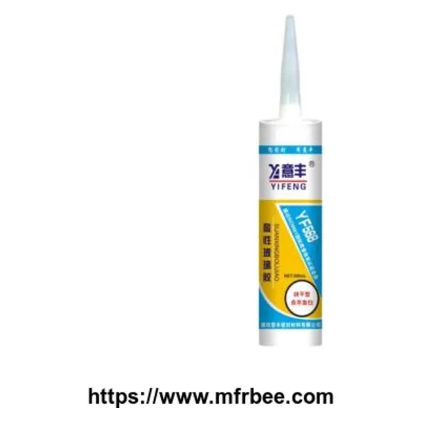 Acetic white/transparent/black glass silicone sealant