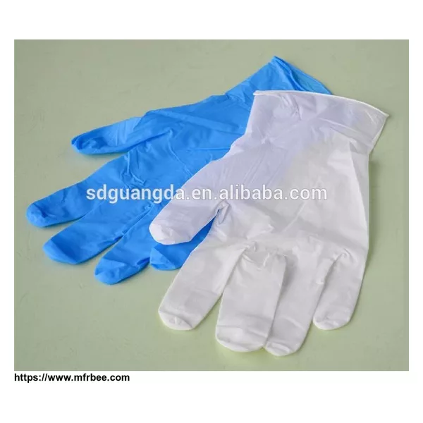 Disposable nitrile medical gloves
