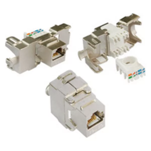 QICC-137 C5e/C6 RJ45 Shielded 180 degree toolless Keystone Jack