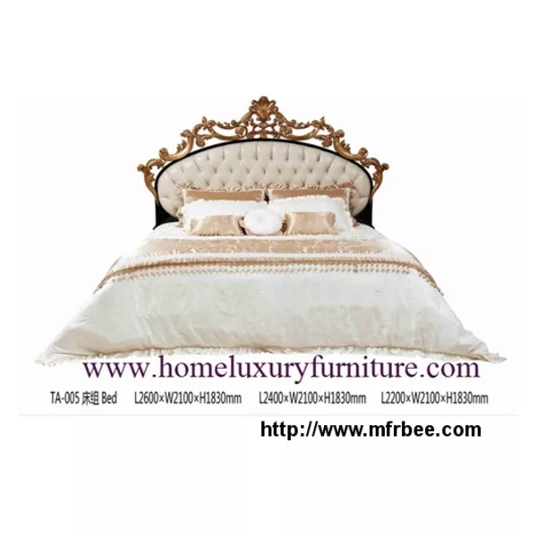 luxury bed solid wood bed supplier Italy style TA-005