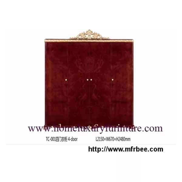 bedroom wardrobe antique furniture wardrobe 4 doors TC001