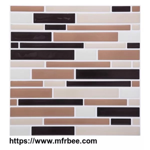 Brown Uniform Squares Mosaic Composite Vinyl Wall Tile