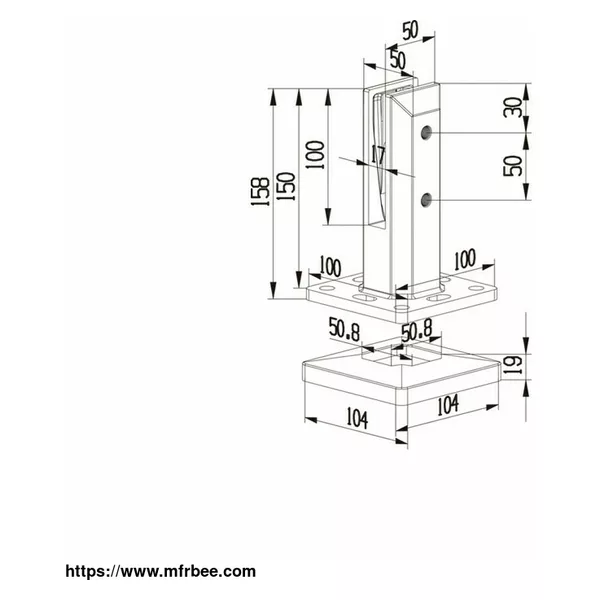 Square Floor-standing Glass Spigot