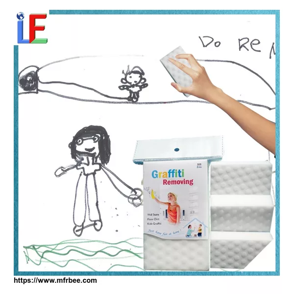 Household Cleaning Tools Indoor Graffiti Melamine Foam