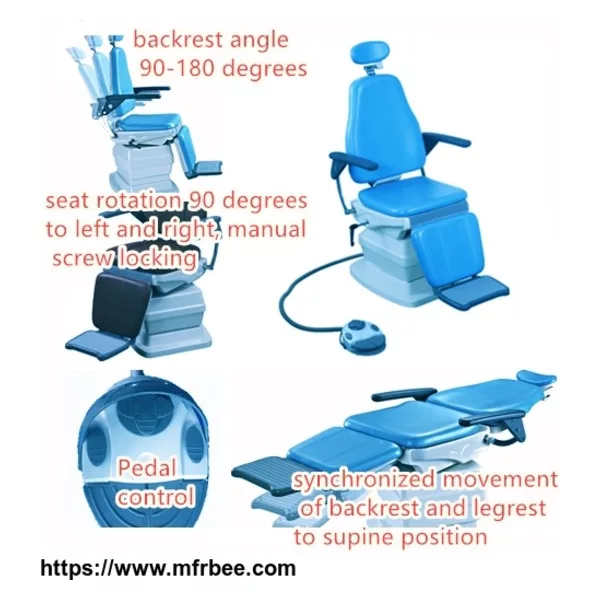 ENT chair with pedal control