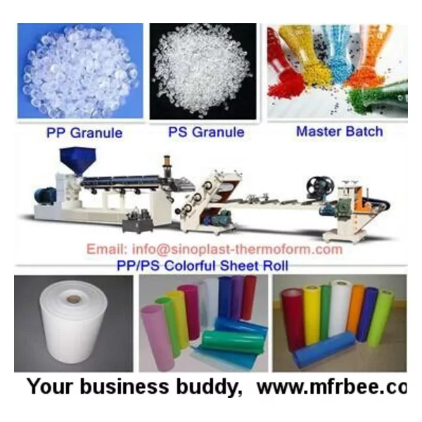 SPJ110*33/660 Mono Layer PP/PS Plastic Sheet Extruder