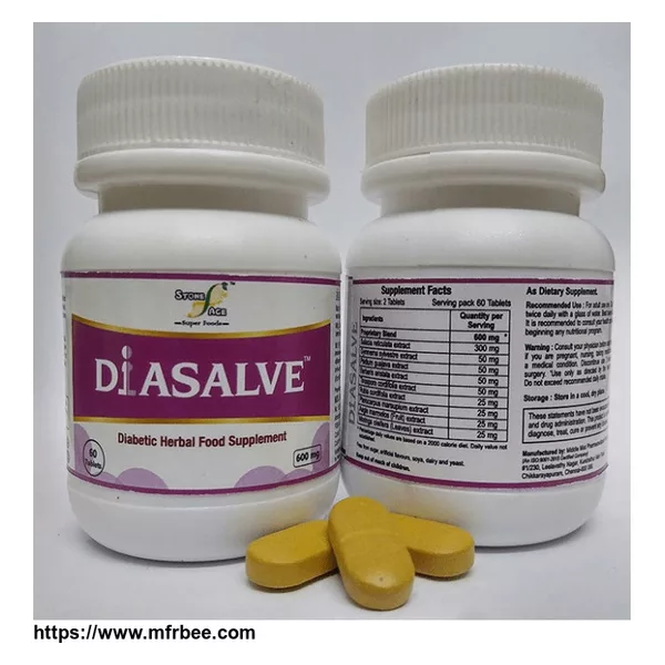 DiASALVE – 600 mg Natural Diabetic Herbal Food Supplement