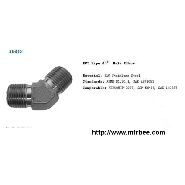 Npt Pipe 45 Male Elbow