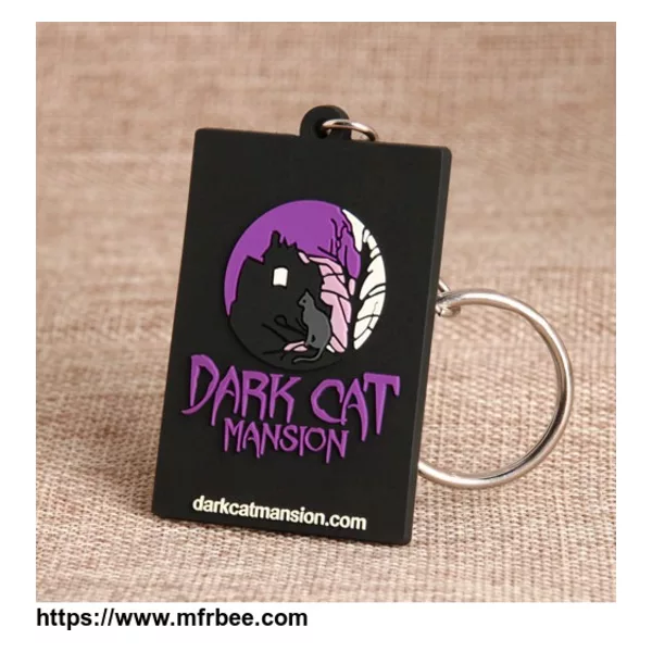 Dark Cat PVC Keychain