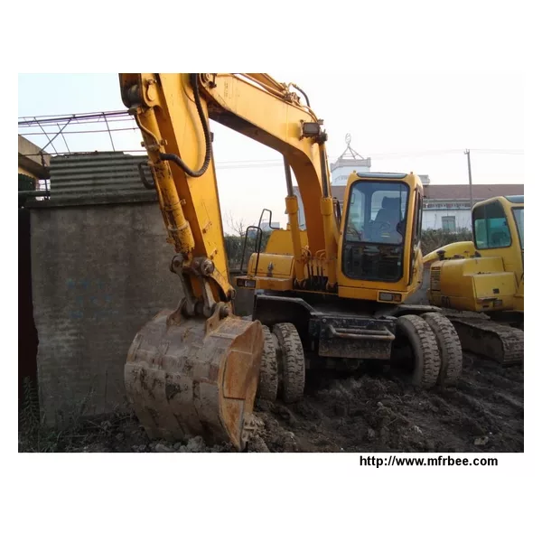 used hyundai wheel excavator 130w-5