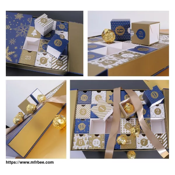 BLUE&GOLDEN CHRISTMA CALENDAR BOX