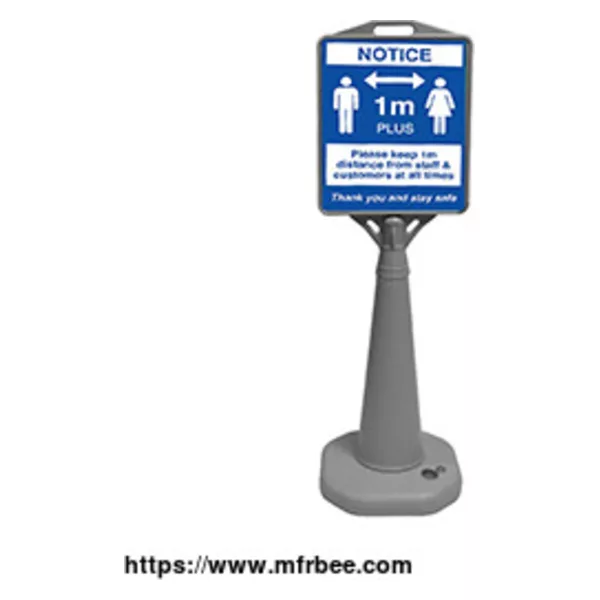 Traffic Cone Sign Stand with Water-fill Base