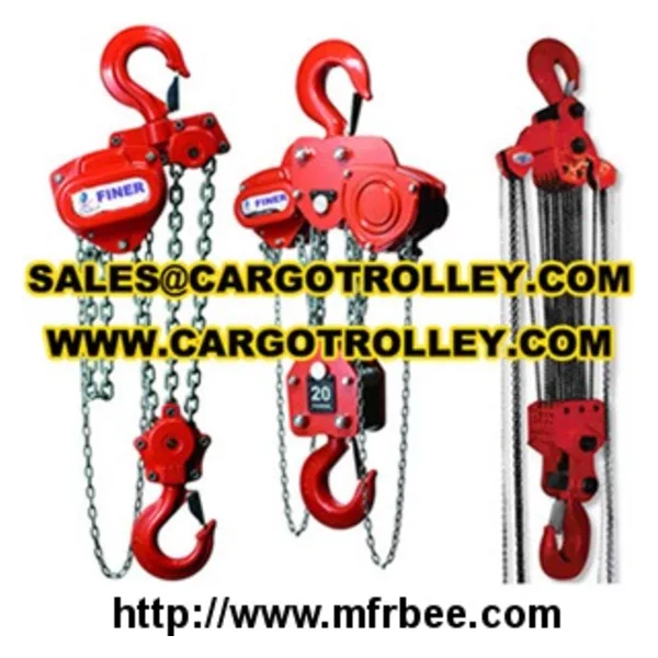 Manual chain hoist features and hand chain hoist details