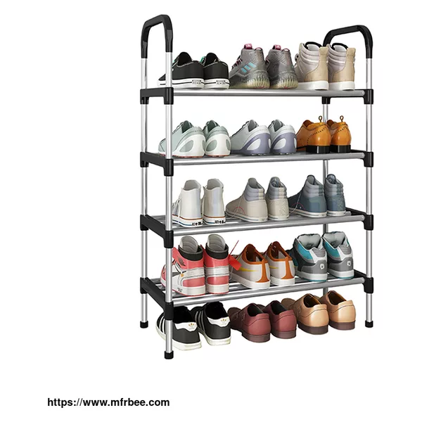 4-Tier Steel Shoe Rack With Handle