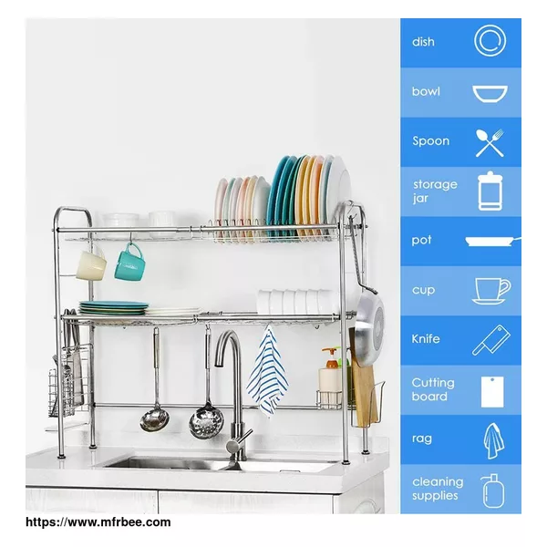 2-Tier over sink dish drying rack
