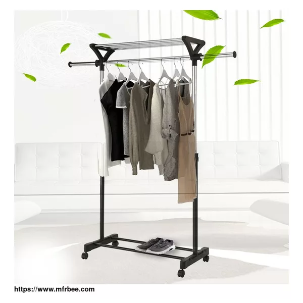 Clothes Rack With Top Shelves