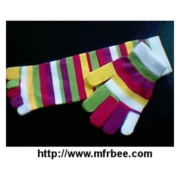 Striped Gloves And Socks