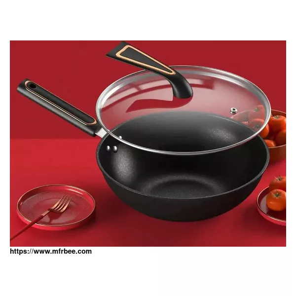 Coated Cast Iron Frying Pan with Cover