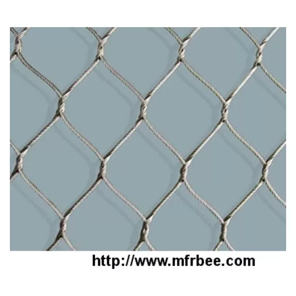 Stainless steel knotted rope mesh