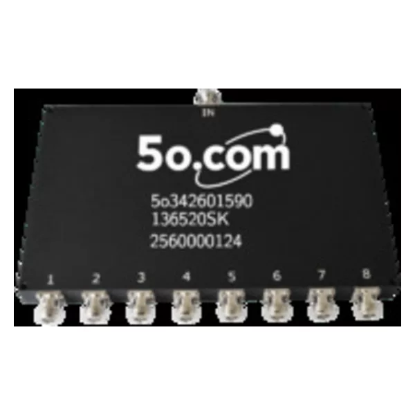 5o342601590  136 to 520MHz 8-Way Power Divider