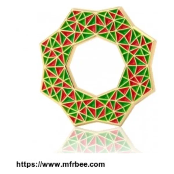Christmas Wreath Enamel Pins