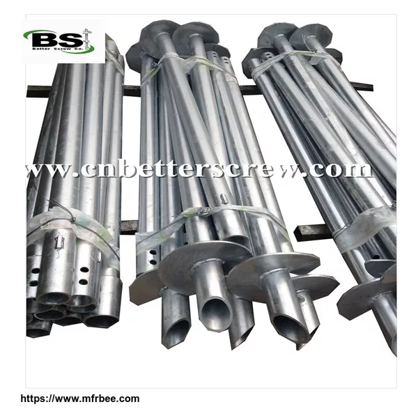 Hot dipped galvanized metal steel helical pipe pile