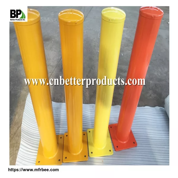 yellow powder coated steel pipe for street