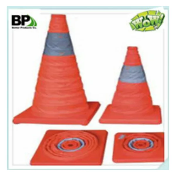 Collapsible traffic cone with bottom and top light