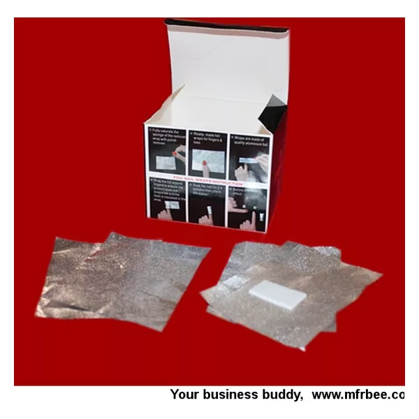 Aluminum foil nail remover wraps