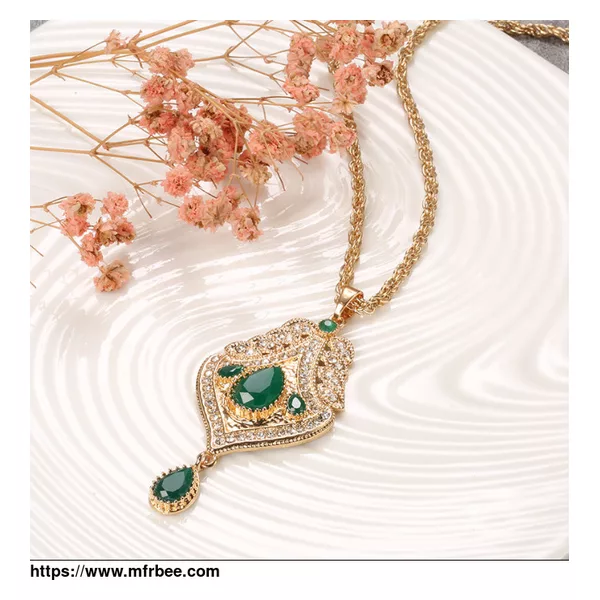 Moroccan Ethnic Emerald Necklace for women Gifts