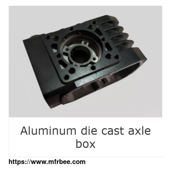 Aluminum die cast axle box with black powder coating