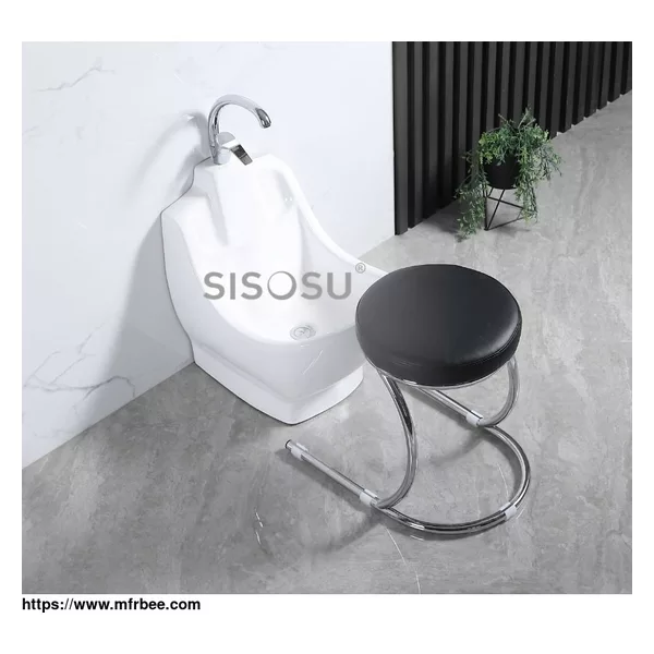 WU02 CLASSIC COOMPACT WUDU BASIN (WITH ROUND CHROME STOOL)