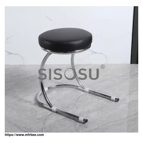 WU17 ROUND CHROME STOOL (STABLE)