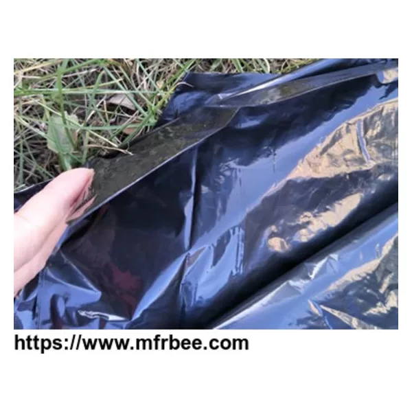 PE agricultural black and silver mulch film with holes