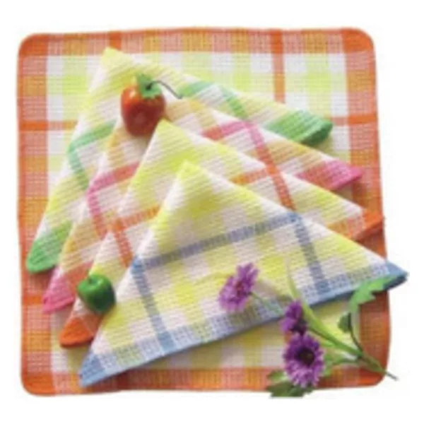 Absorbent non-terry kitchen cleaning tea towel sets