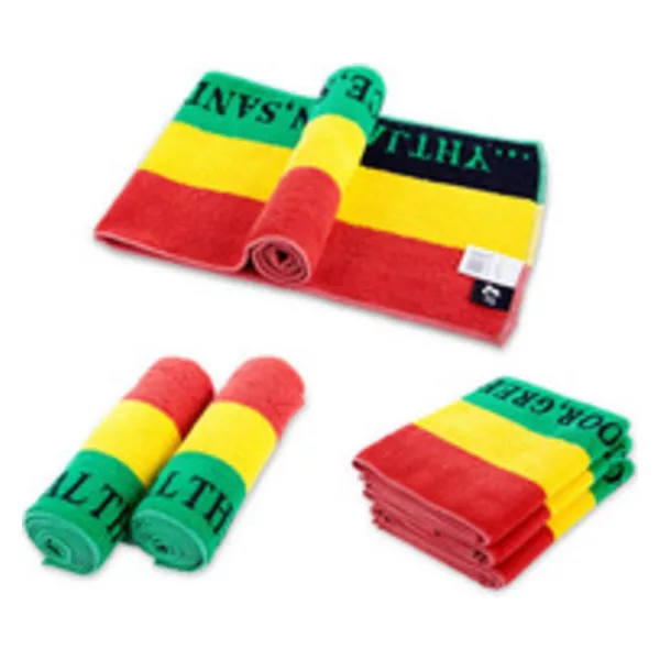 Trendy grids strips letters fast-drying sports towels