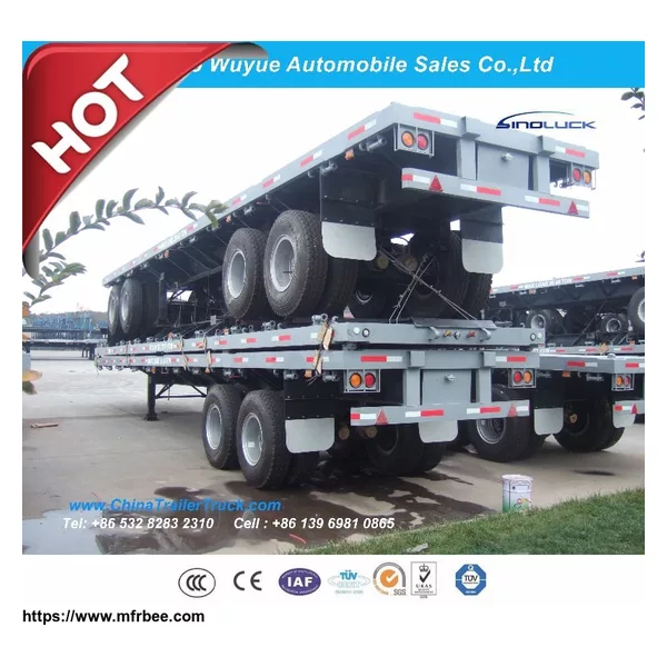 2 Axles 40FT Flat Bed Semi Trailer